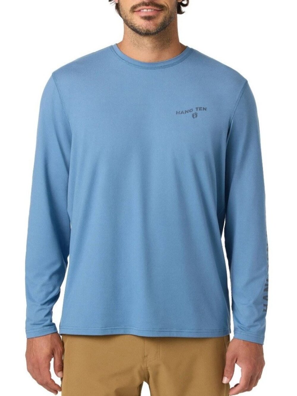 Hang Ten  Men's Long-Sleeve T-Shirt,  Blue Size L